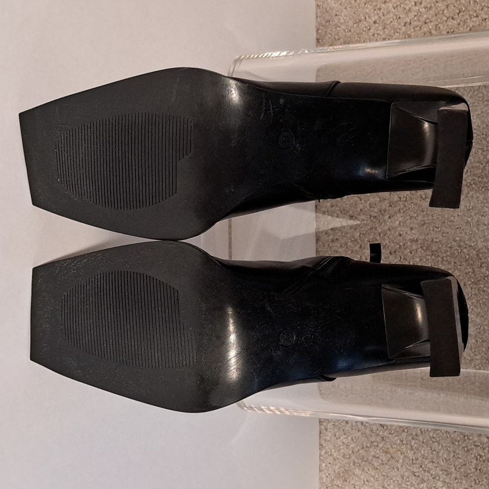 NEW Architect Squared-Off Toe Ankle Boot (Black) - Lattelier - Picture 7 of 10